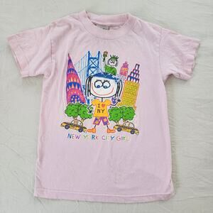 Vintage NYC Girl Pink Tee kids 10/12